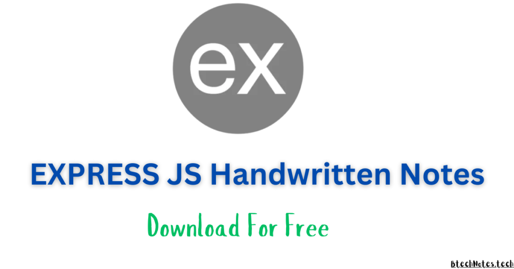 EXPRESS.JS Handwritten Notes