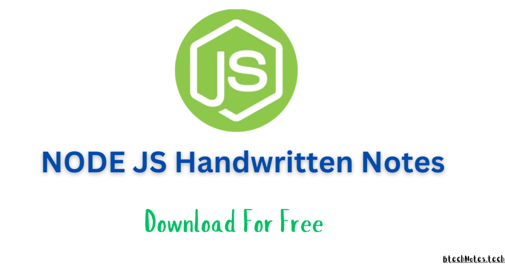 NODEJS Handwritten Notes