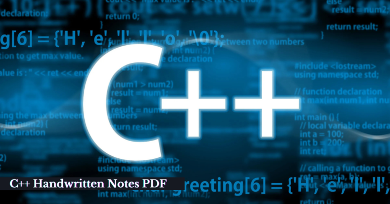C++ Handwritten Notes PDF - CollegeGrok.com